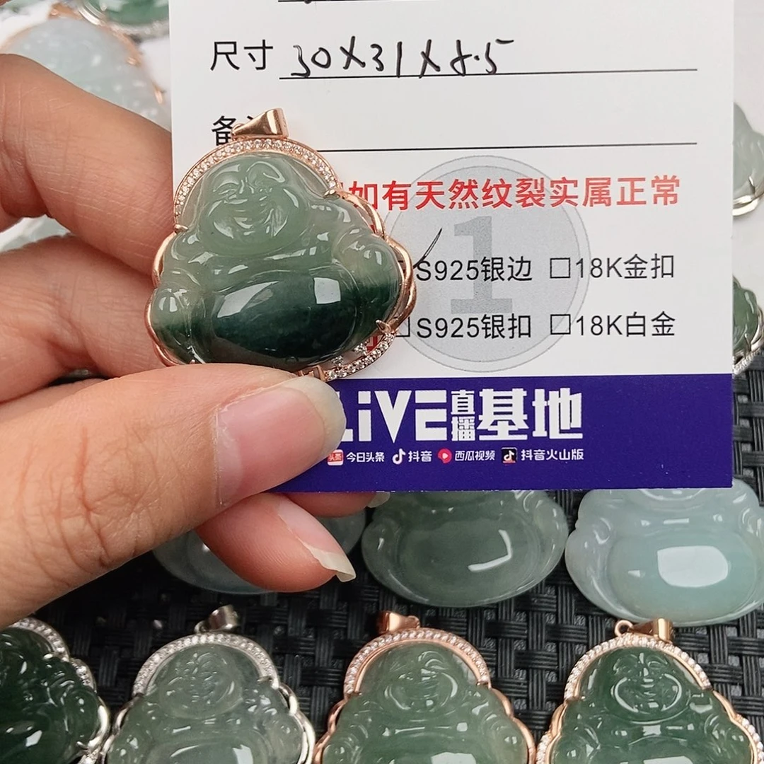 翡翠银S925镶嵌颈饰