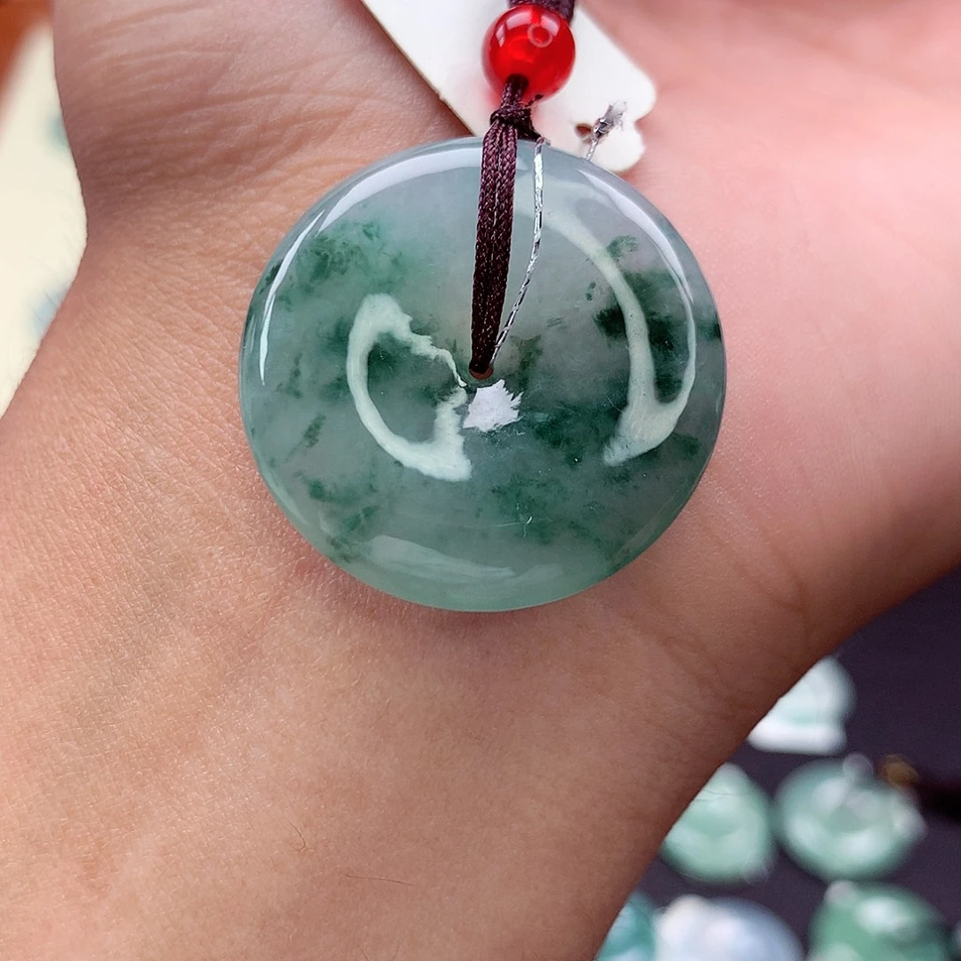 翡翠未镶嵌颈饰40 尺寸29-6