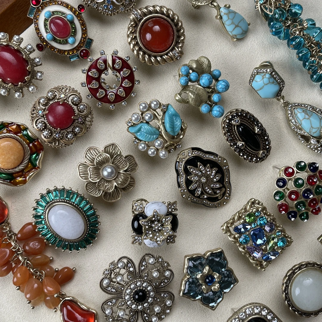 合金耳饰 合金复古宫廷风中古耳饰