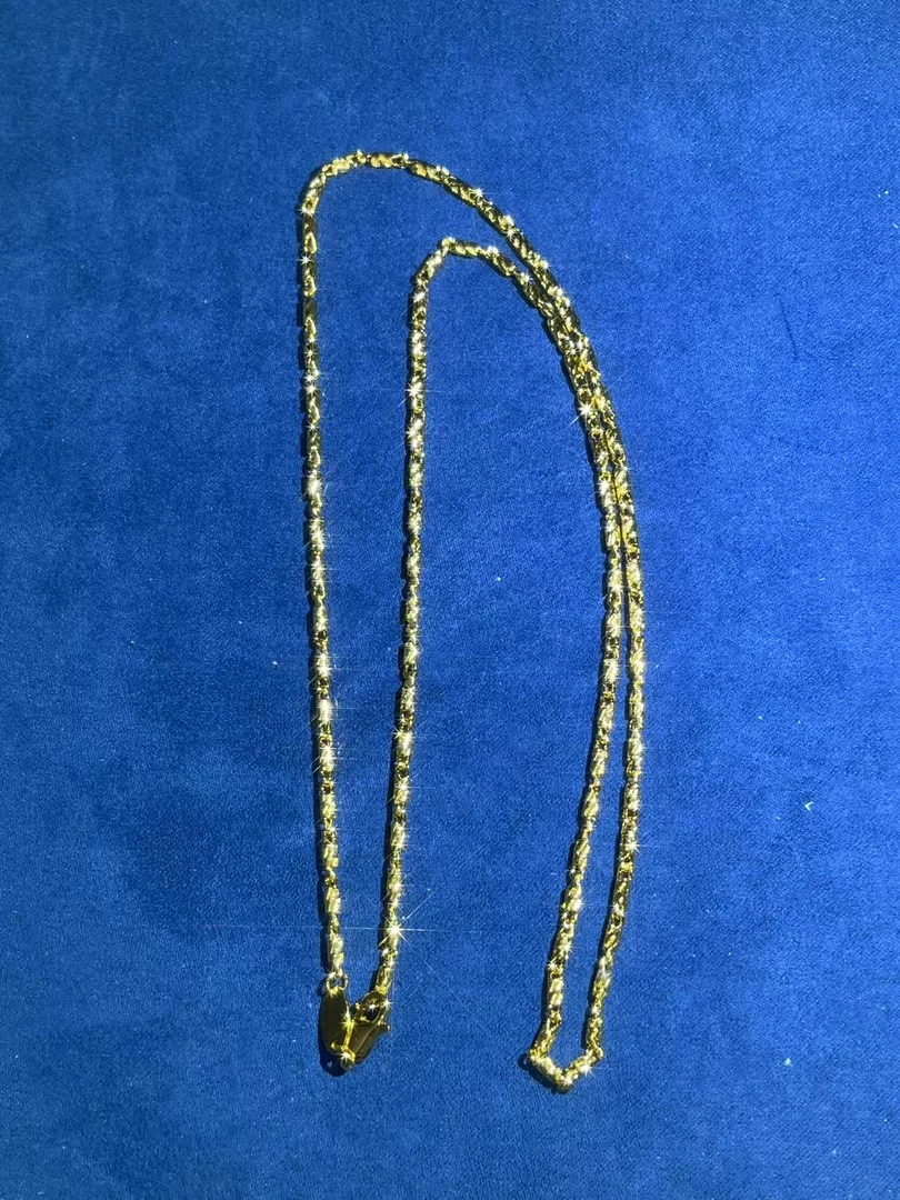 a1336黄色拉丝项链多样性发货