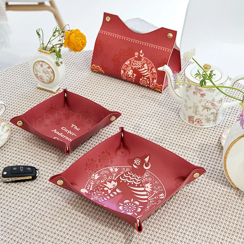 大英博物馆盖亚安德森猫系列剪影猫新年纸巾盒收纳盒