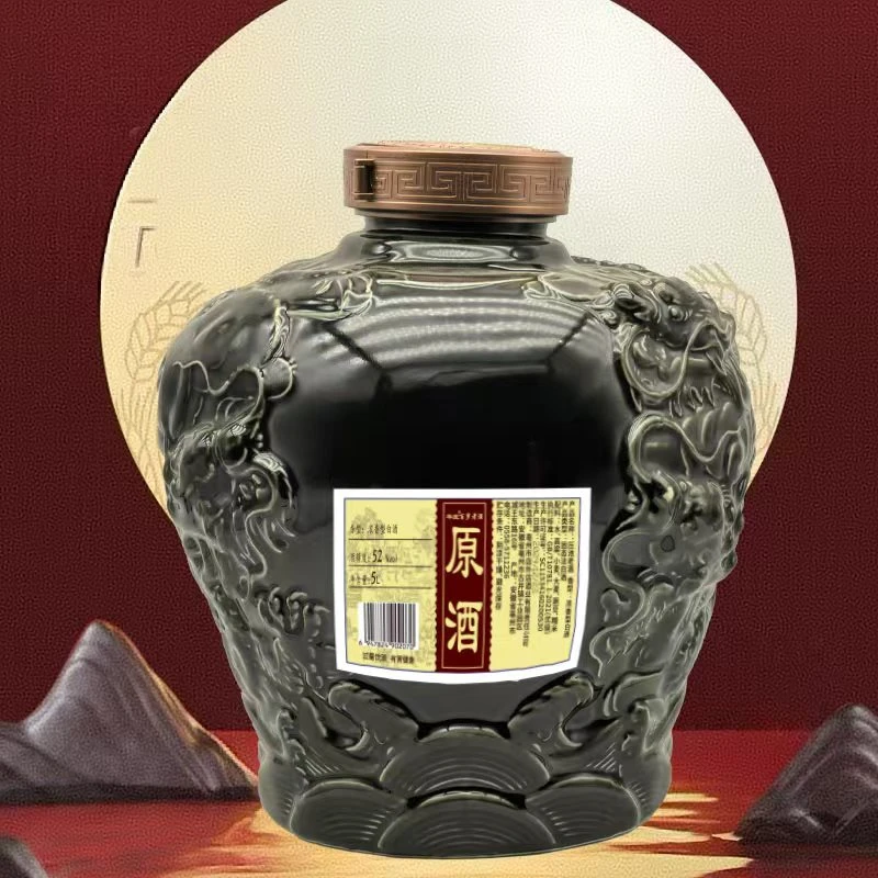 店外店纯粮酒 龙纹原酒坛装 优级浓香型白酒52度5L*1