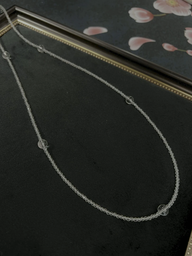 A622天然白水晶项链