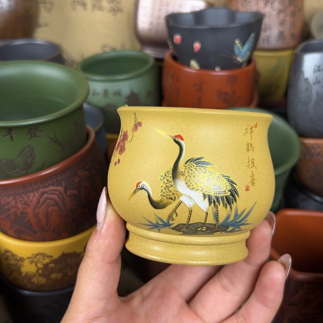 茶杯紫泥紫砂紫砂