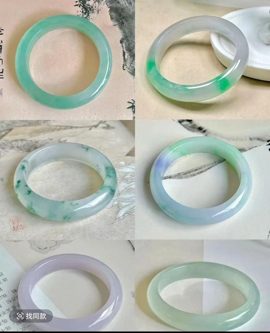 时尚缅风测量高冰透美人手镯