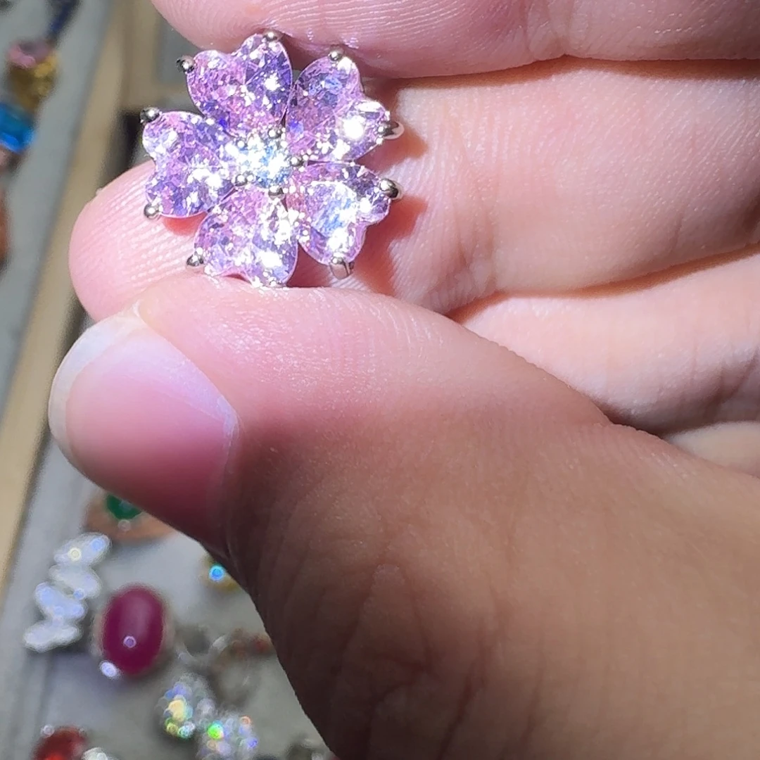 水晶银S925镶嵌戒指