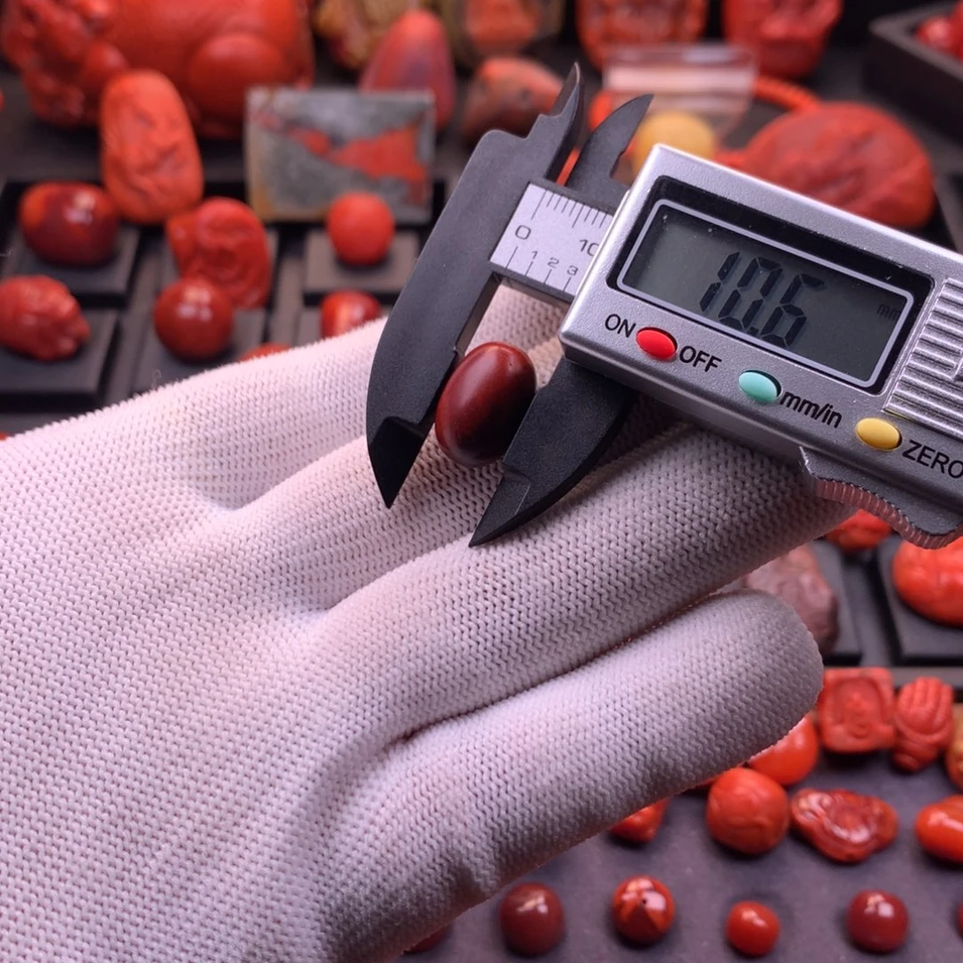 南红玛瑙未镶嵌川料原矿鸡血包浆枣珠10.6✖️15.4