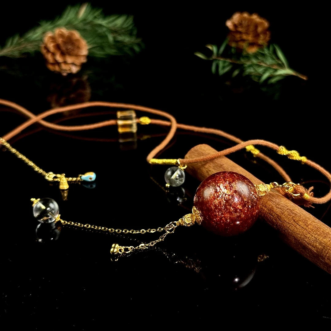 F1025T「向·阳」珍藏级 高光眼 金太阳 项链