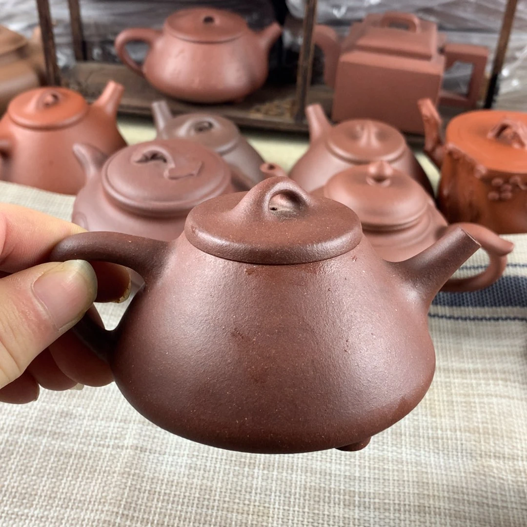 紫砂茶壶底槽青老块全手工