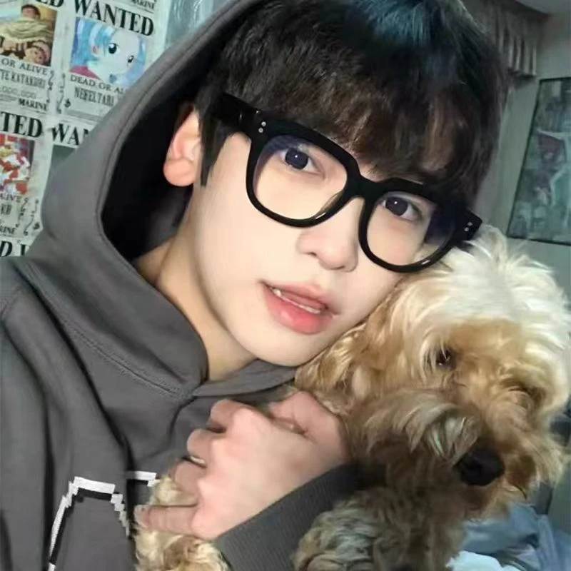 复古黑框超大眼镜男眼镜框无镜片近视粗框眼镜框大胖圆脸显瘦素颜