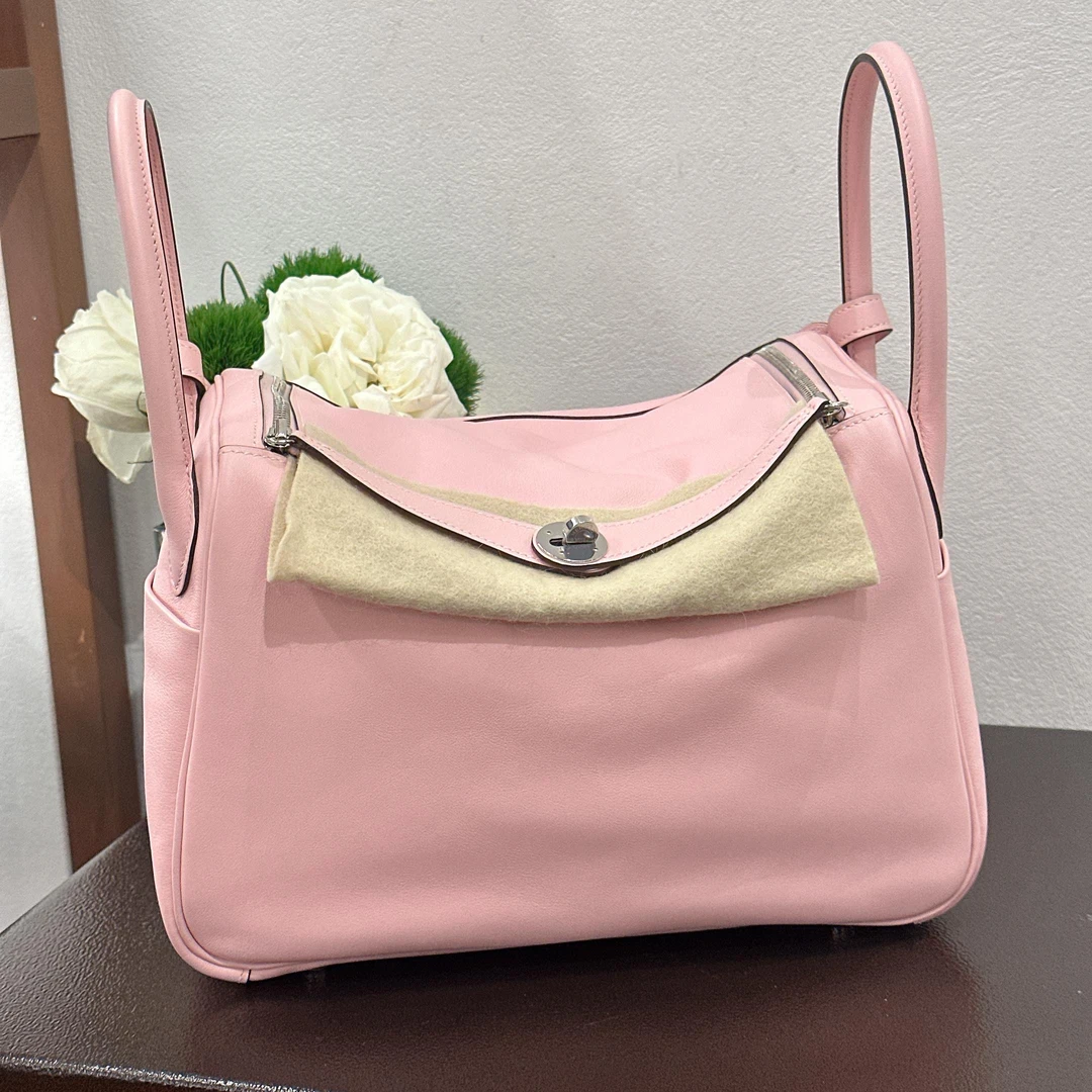 未使用 Hermes/爱马仕 lindy30 樱桃粉 X刻 Z21052711