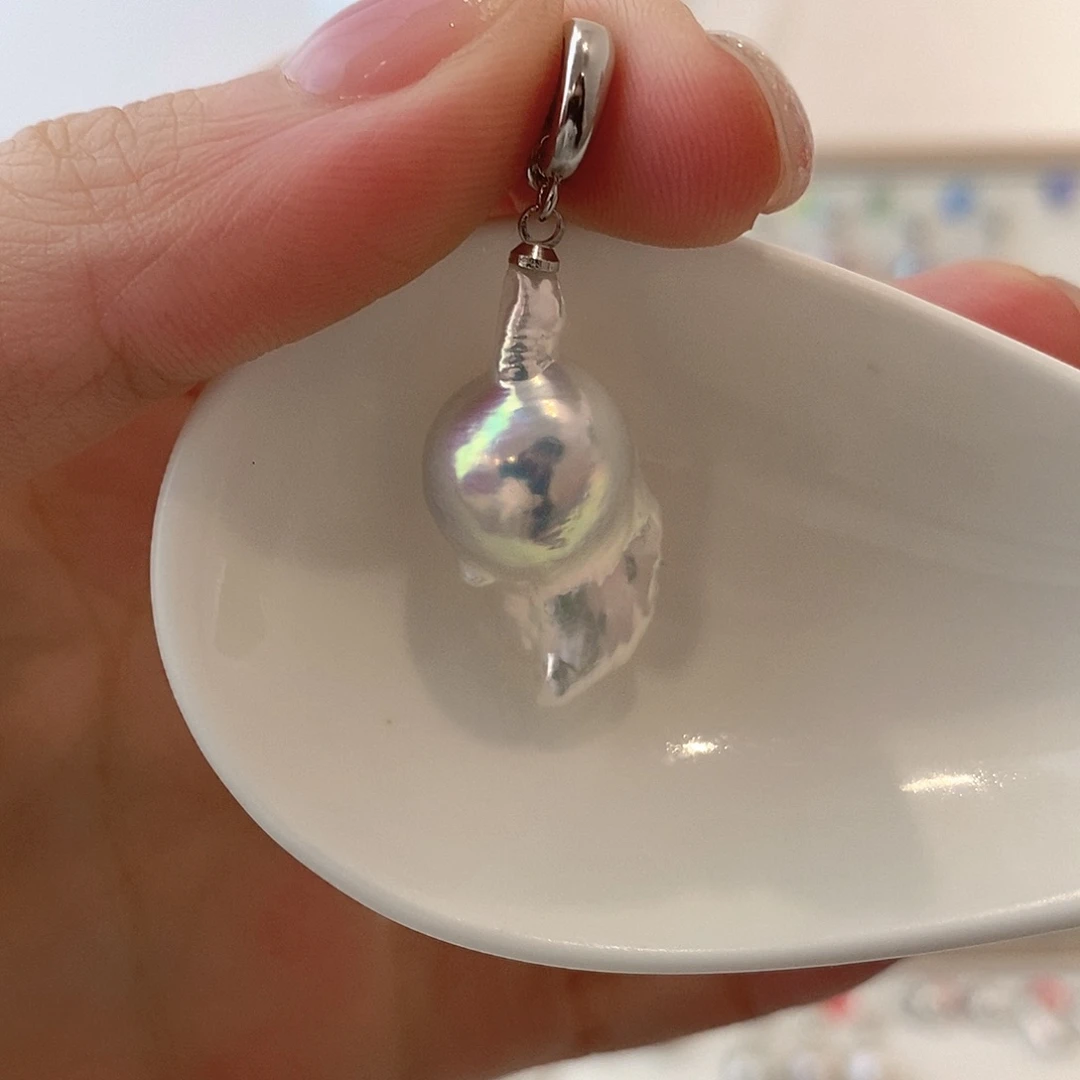 淡水珍珠颈饰银S925镶嵌