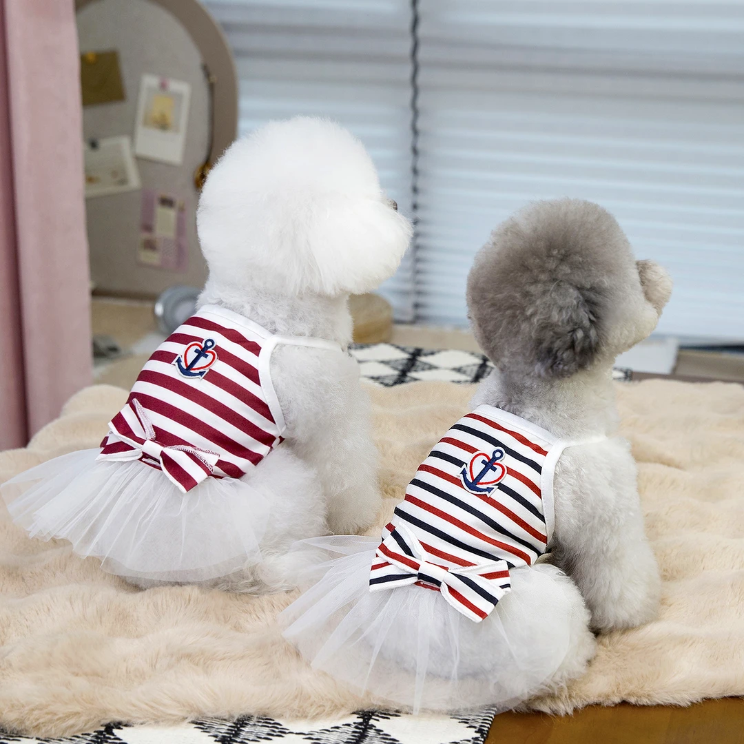 狗狗衣服猫咪小狗衣服春夏季薄款透气连衣裙泰迪比熊宠物可爱夏装