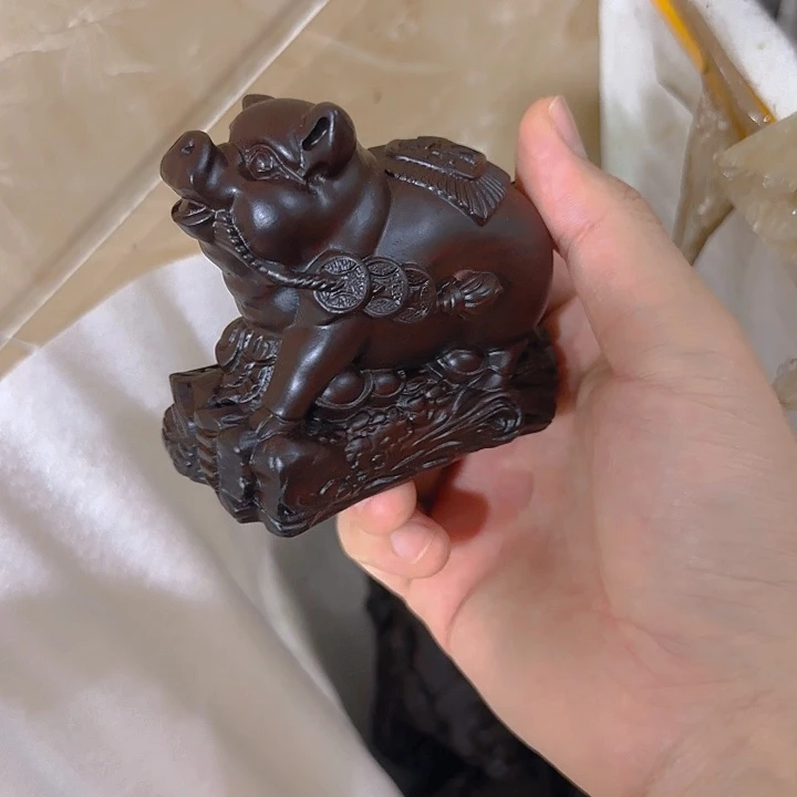 木黑檀木11福财猪一只