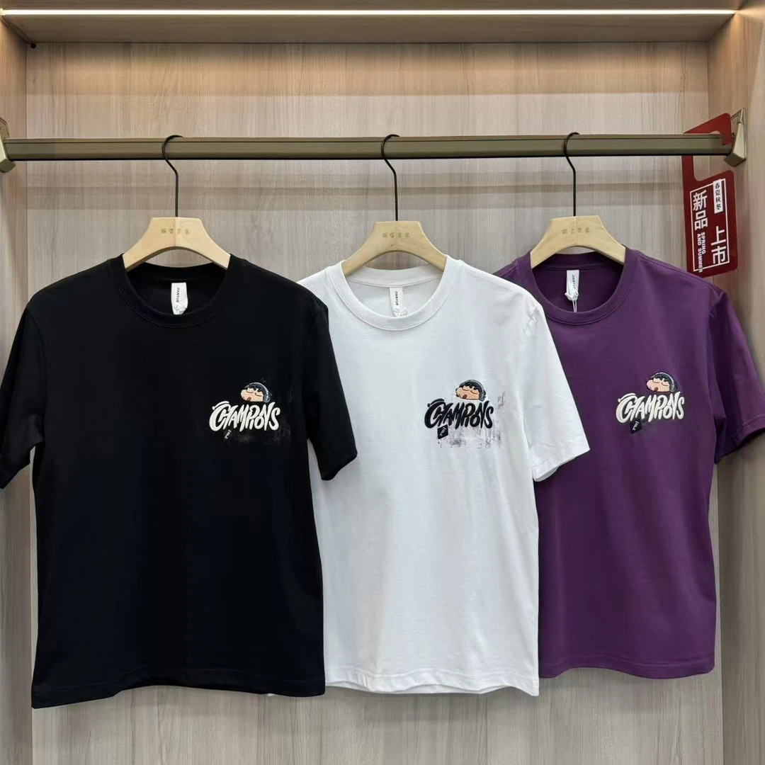 男士夏季新款3D立体彩绘卡通修身百搭痞帅T恤