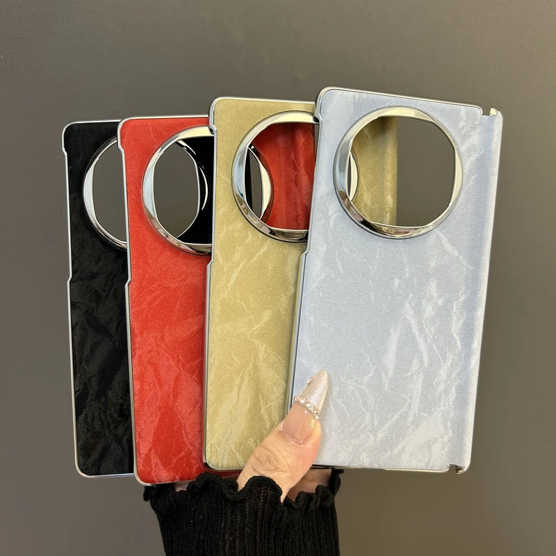 适用华为mateX6折叠屏手机壳国风丝绸纹理中轴磁吸MateX5典藏版