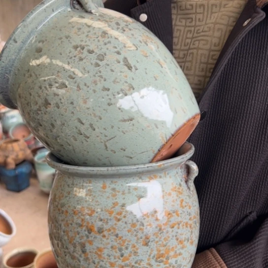 紫砂花盆高21口18—————