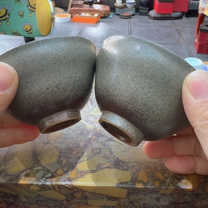 窑变茶沫杯一组。。。瓷