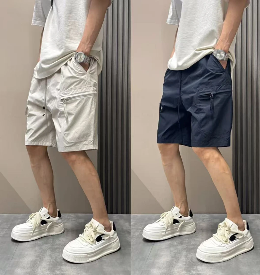 夏季男士透气舒适休闲薄款速干工装风宽松简约潮流百搭运动裤6609
