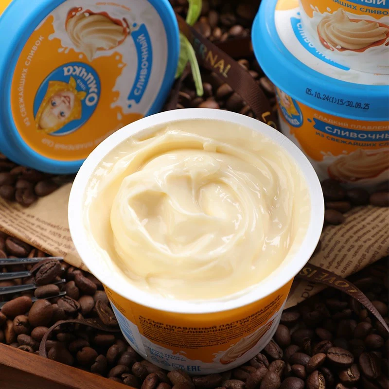 俄罗斯进口奶酪原装纯正干酪涂抹面包巧克力芝士酱早餐贝果咸家用