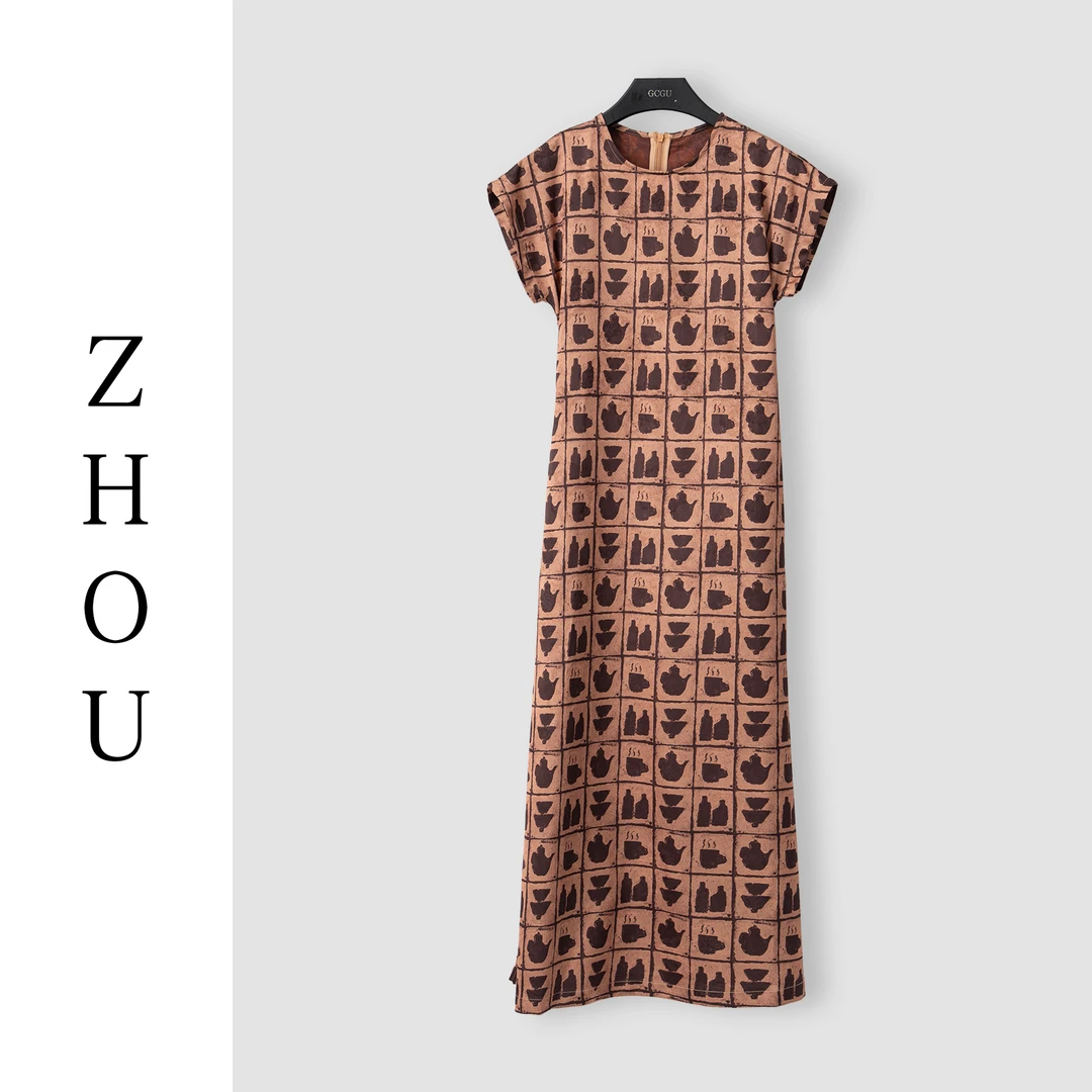 （周哥甄选）香槟色连衣裙-23102