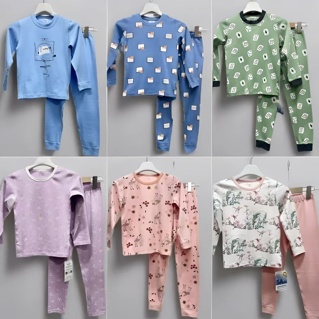 儿童纯棉女宝童装宝宝睡衣长袖打底家居服春秋冬季秋裤男童秋衣裤