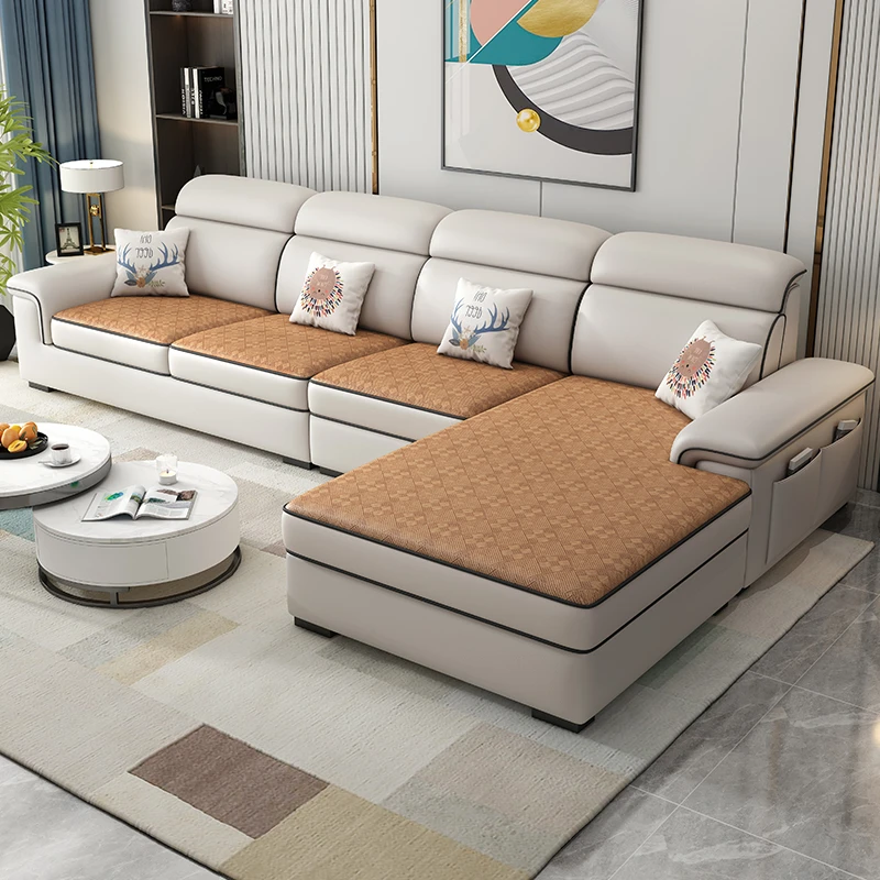 冬夏两用布艺沙发客厅2025新款小户型简约现代租房公寓凉席3367