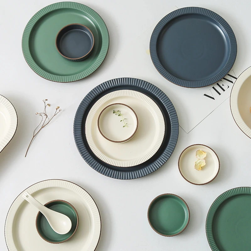 桑陌 7.5-10英寸平盘多只装家用餐盘