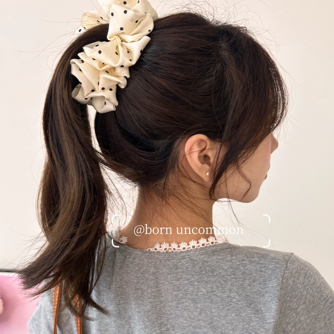 褶皱云朵波点发夹香蕉夹女后脑勺优雅高级感盘发抓夹头饰鲨鱼夹