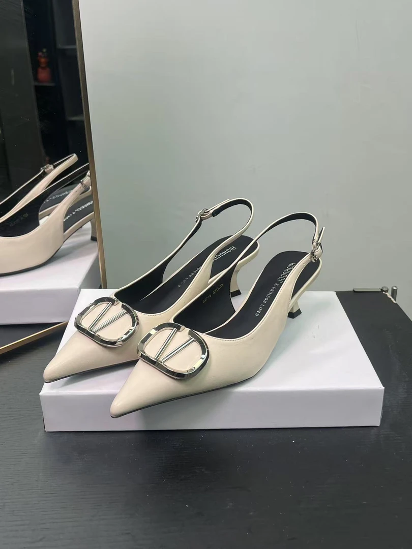 （5厘米）827-5米色细跟高跟鞋