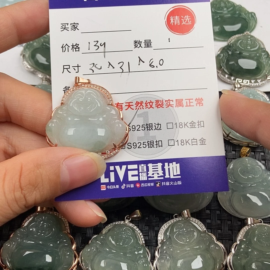 翡翠银S925镶嵌颈饰
