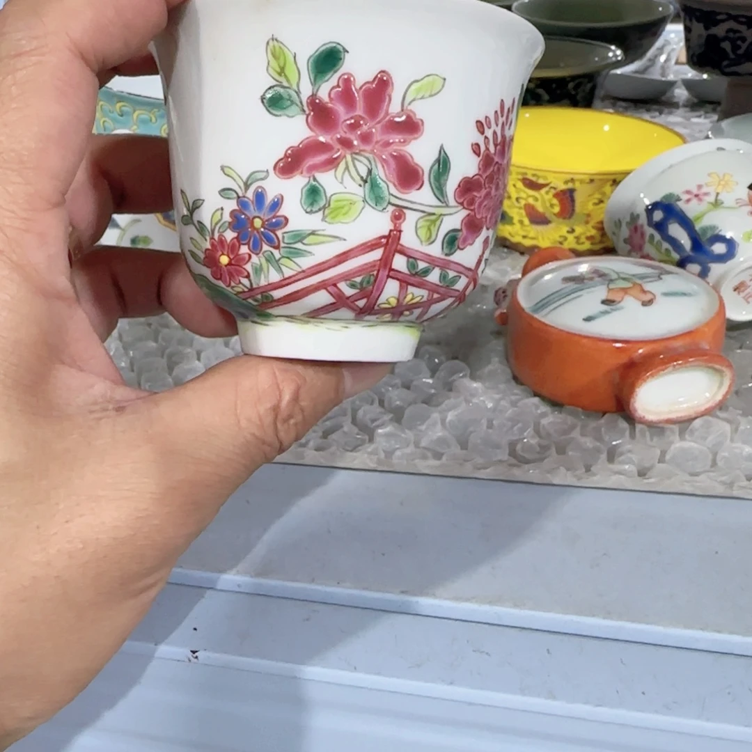 手绘瓷器，全部处理