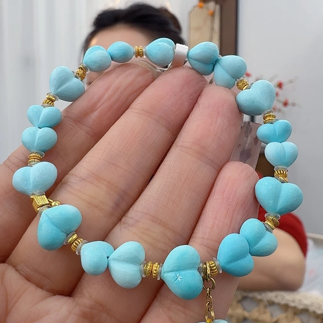 绿松石18K金镶嵌珠宝奇石