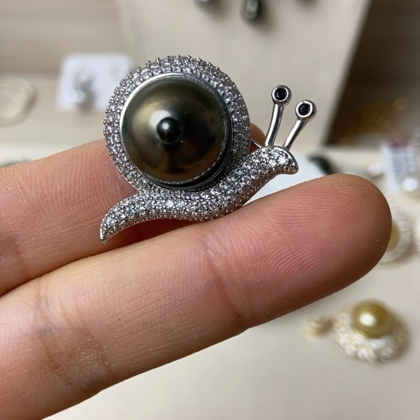 【闪购商品】海水珍珠胸针未镶嵌吃**喵