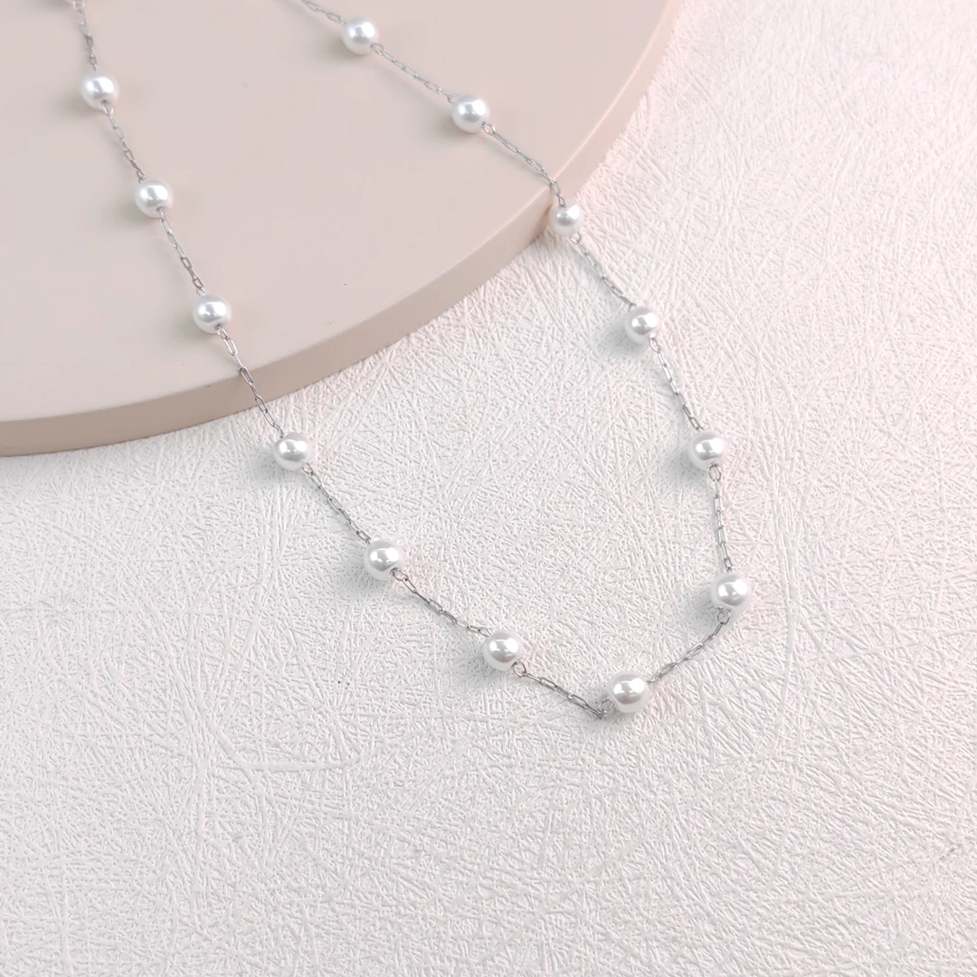 XUPING/旭平首饰 不锈钢仿珍珠项链 夏上新珠珠 GDJ T001039142