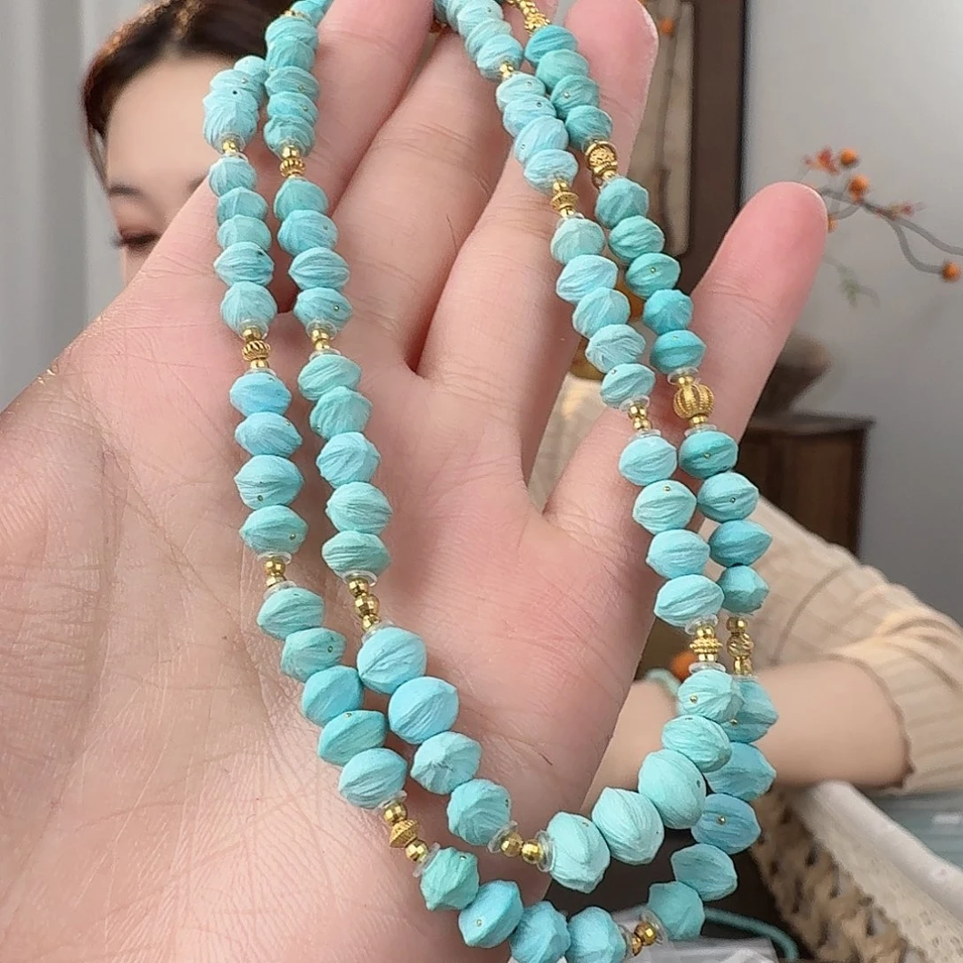 绿松石18K金镶嵌珠宝半成品