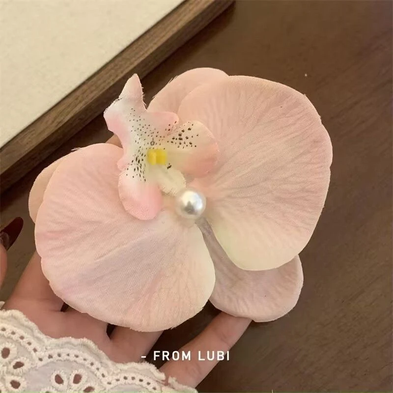 铜合金仿珍珠耳饰 鸭嘴夹边夹女日韩甜美森系发夹女孩可爱
