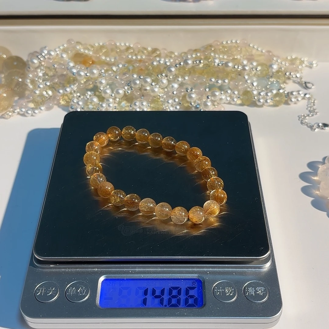 天然金发晶7.8～8mm（克价40）