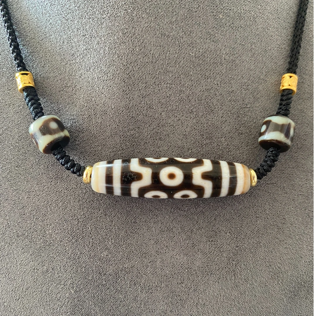 【一品臻宝】藏区回流老珠七眼设计款玛瑙古珠男女同款