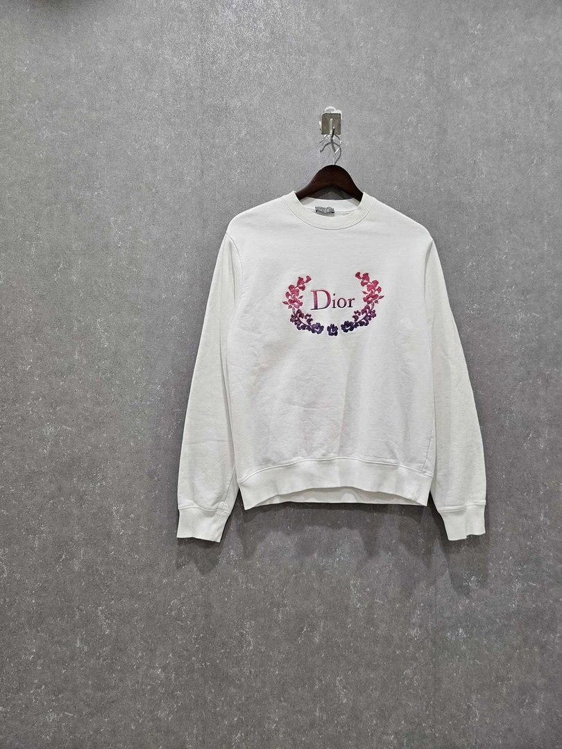 99新 DIOR/迪奥 纯色字母标志印花圆领卫衣 L码003825