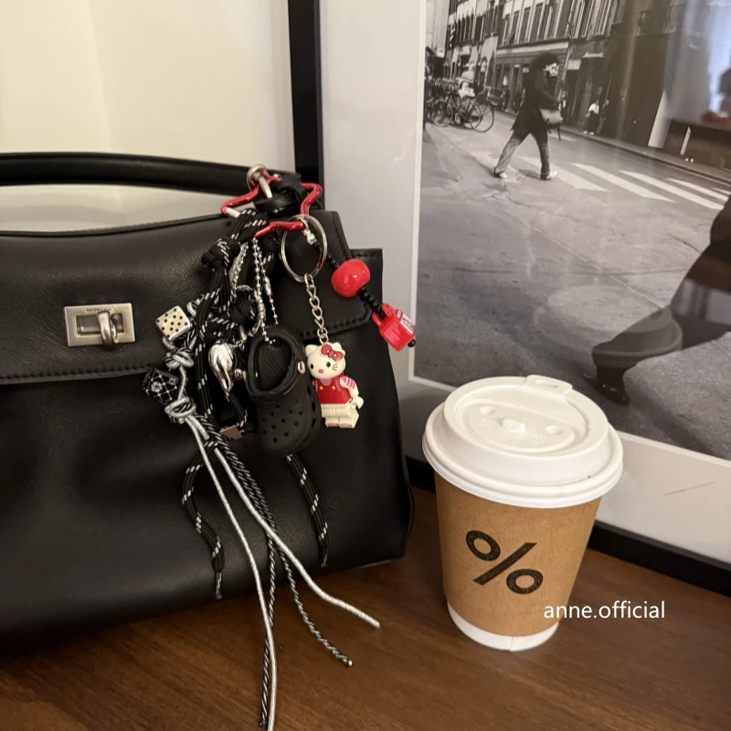 【G002】韩式ins钥匙包包挂件可爱KT猫创意拖鞋时尚包钥匙扣挂饰