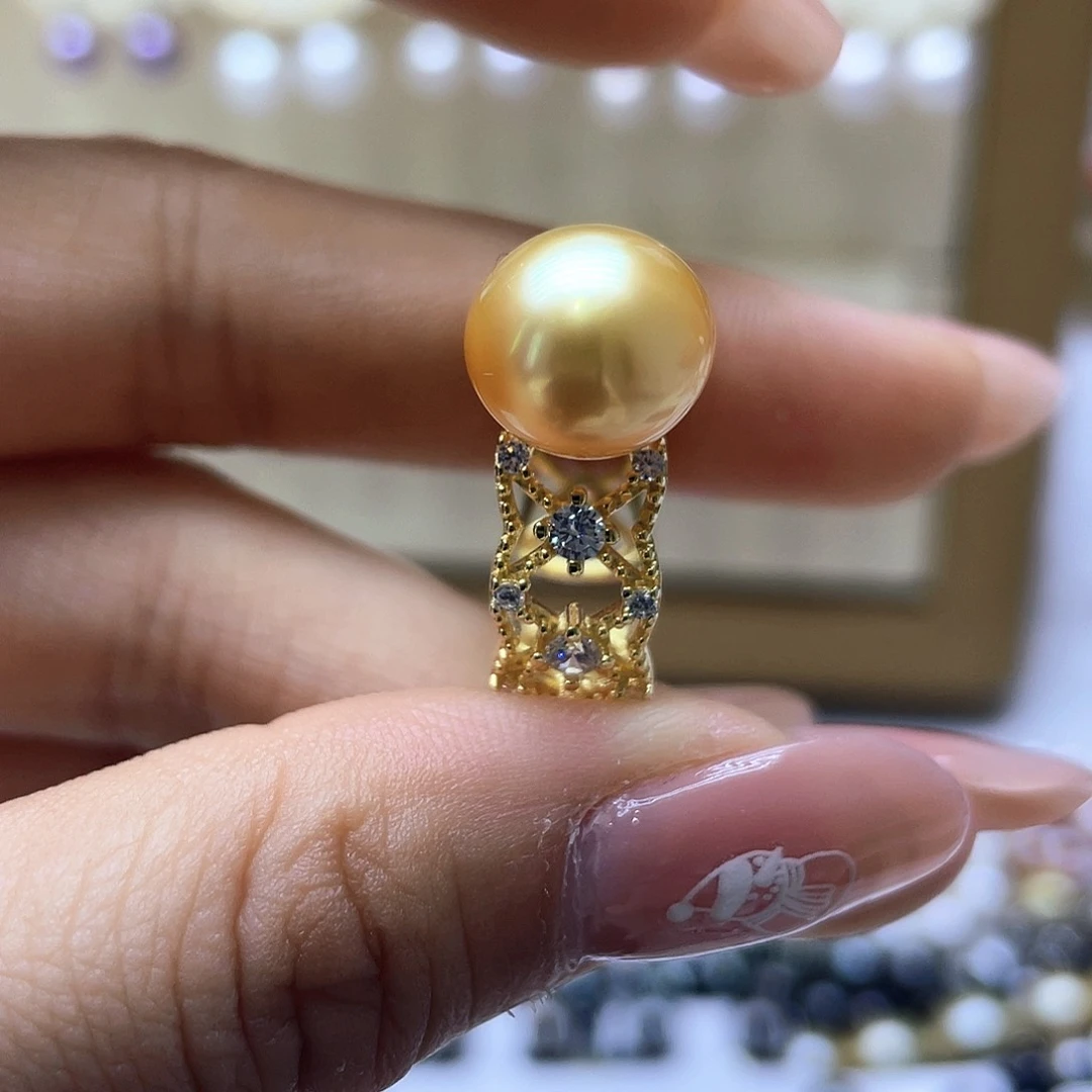 海水珍珠戒指银S925镶嵌