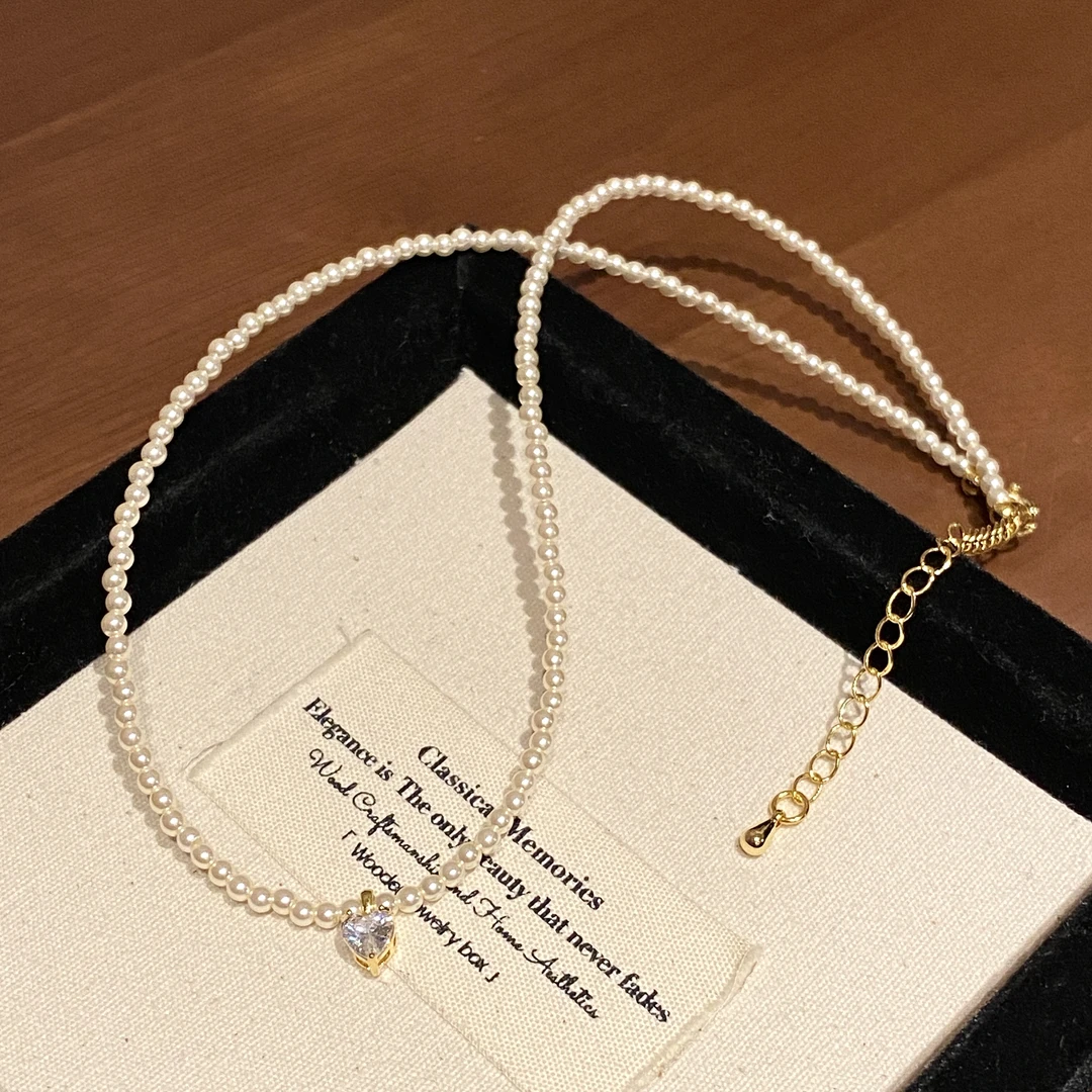 铜合金仿珍珠项链 简约大气百搭时尚法式女轻奢ins项链A2536