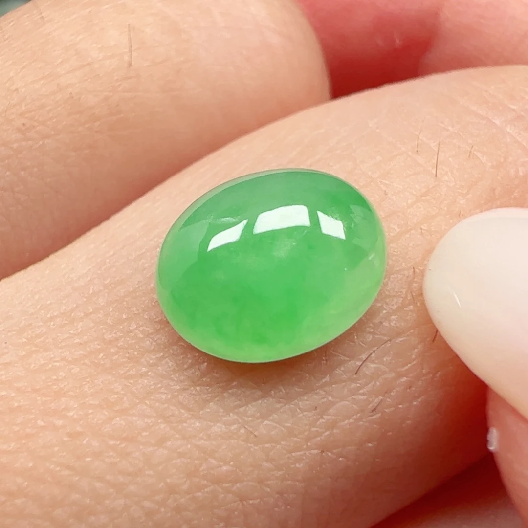 翡翠未镶嵌耳饰蛋面