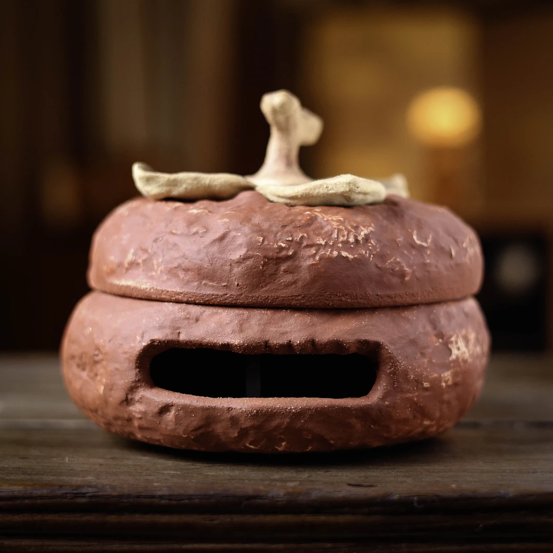 【小田甄陶】三足泥钉温茶炉浅色（火元0083）