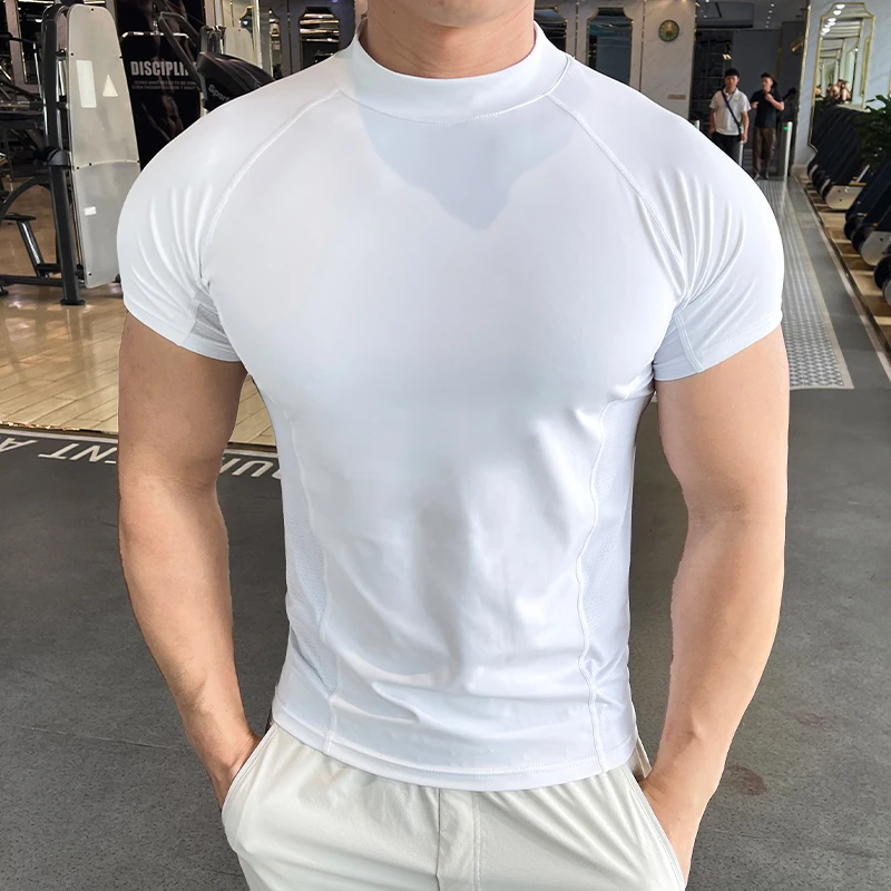 健身训练衣男高弹透气速干衣运动紧身衣短袖T恤跑步健身