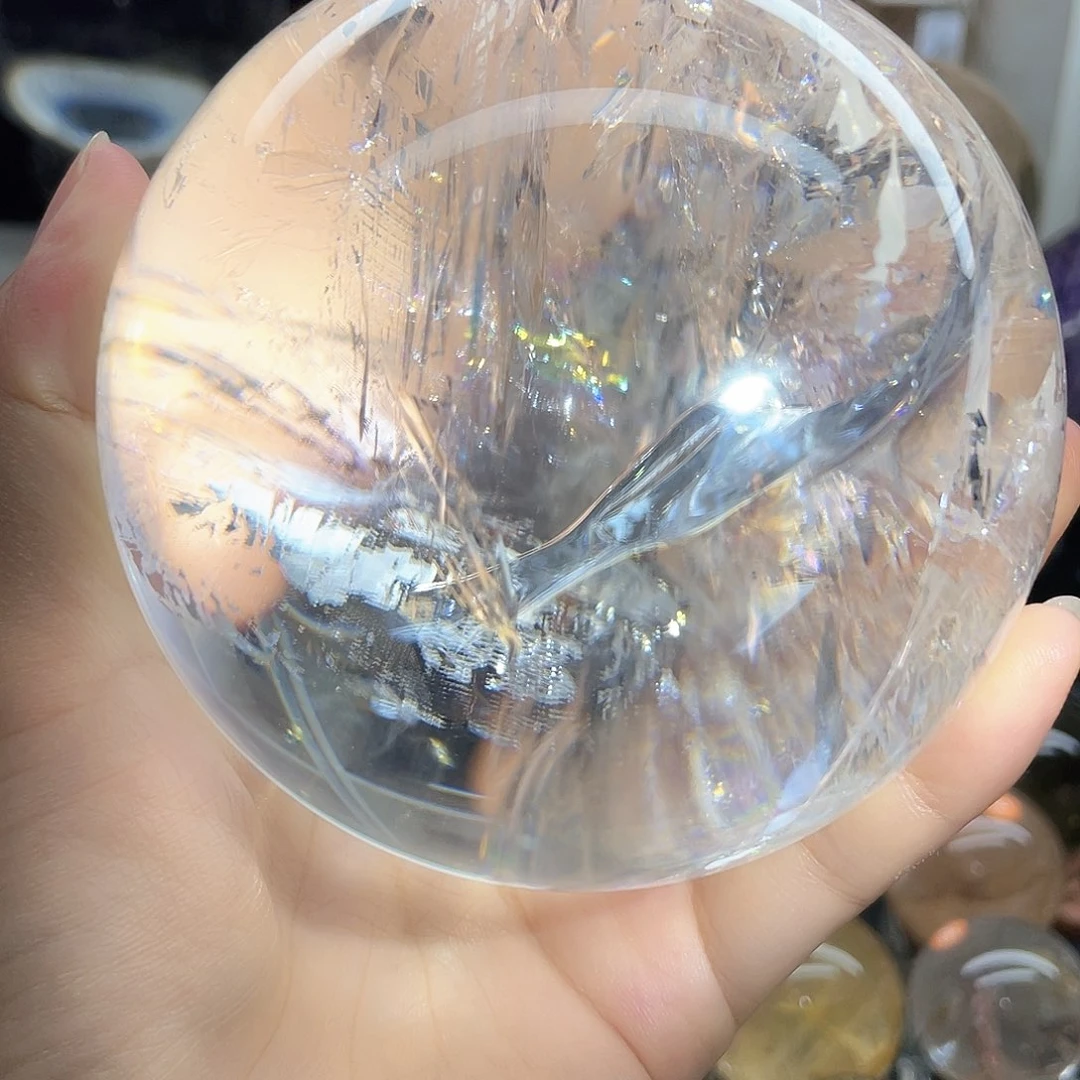 未镶嵌水晶珠宝半成品白水晶爆彩97