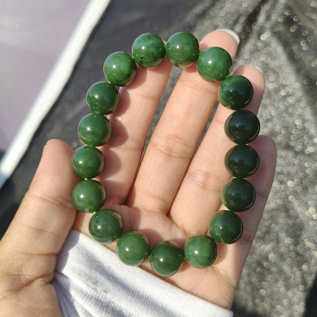 和田玉碧玉卡 12 手串