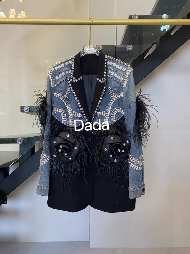 Dada设计款新款重工个性款休闲时尚百搭洋气牛子西服外套C11320