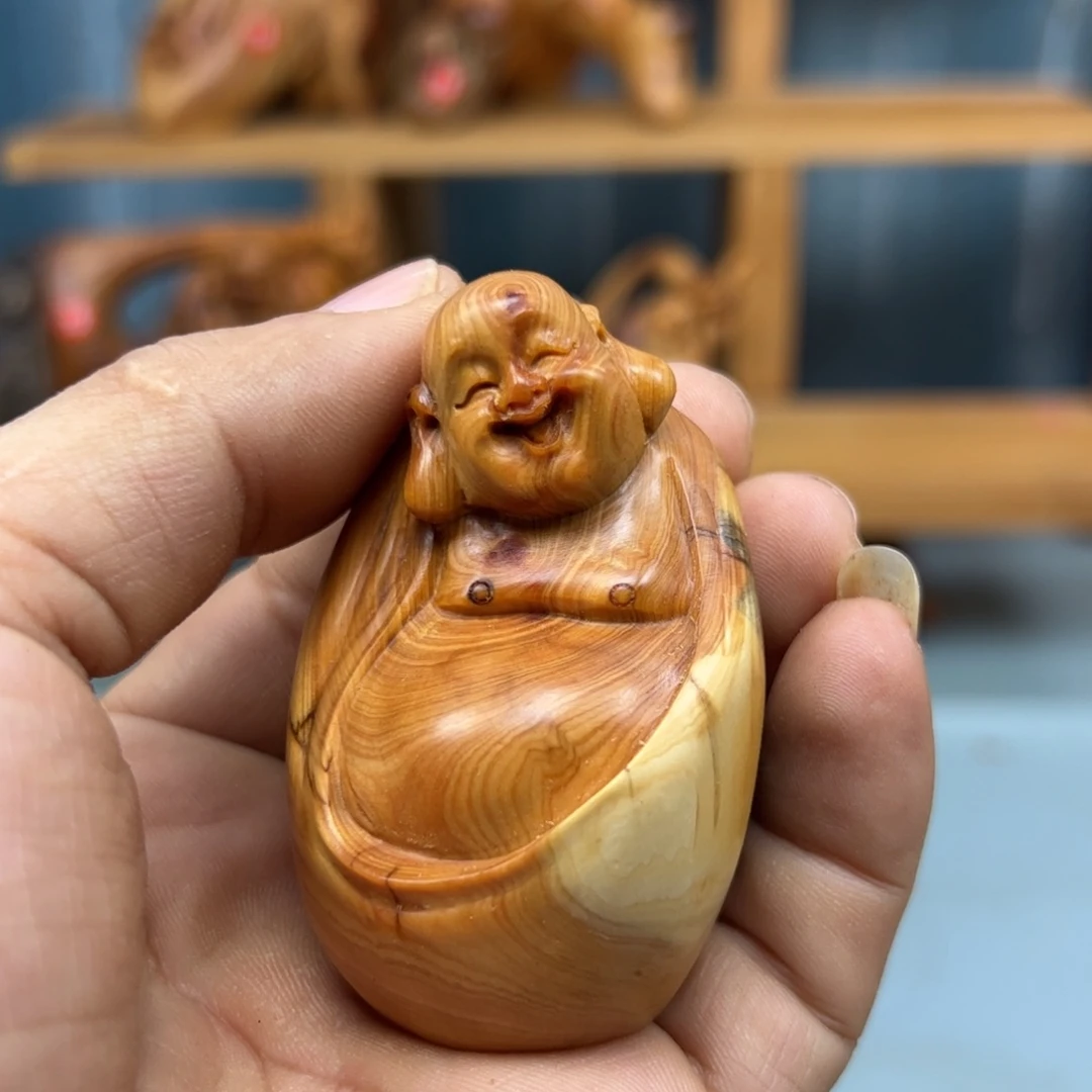 秦***车木崖柏木摆件手把件
